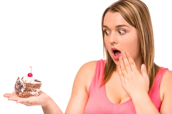 ダイエット脂肪の女性 — ストック写真