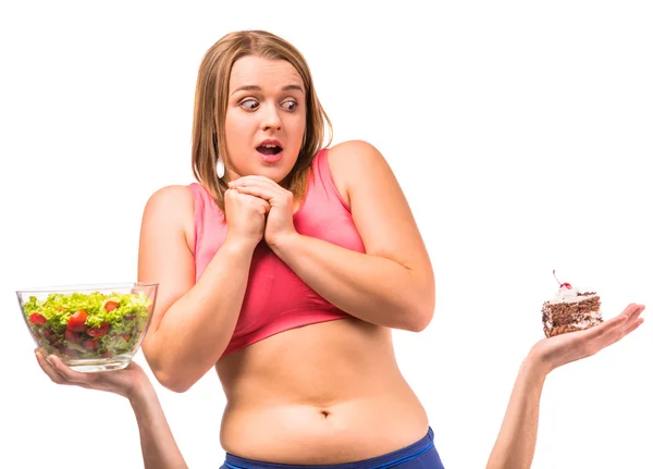 Mujer gorda dieta — Foto de Stock