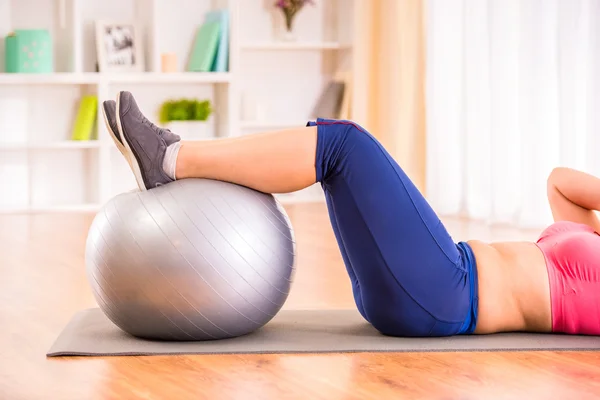 Mujer gorda dieta — Foto de Stock