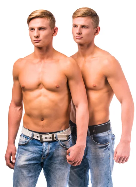 Twee tweeling jongens — Stockfoto