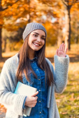 Öğrenci sonbahar Park