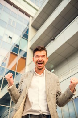 mutlu genç işadamı