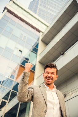 mutlu genç işadamı