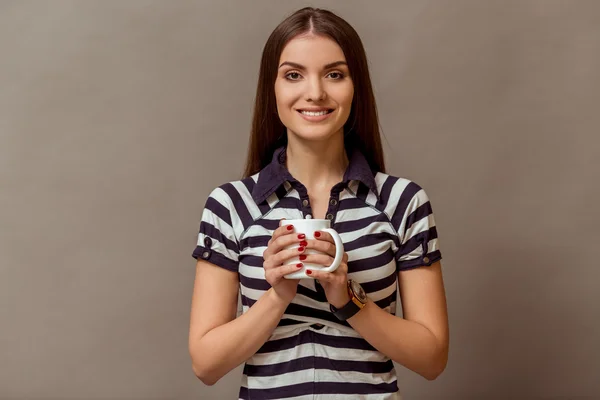 Beautiful girl in studio — Stock Photo, Image