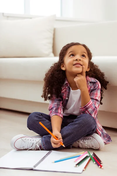 Little Afro-American girl — Stock Photo, Image