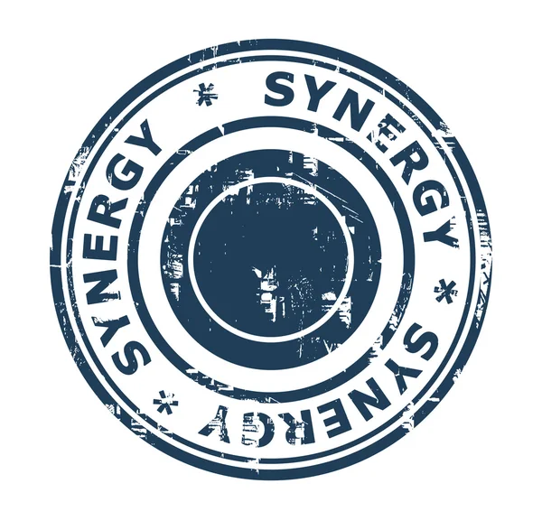 Selo de conceito de sinergia empresarial — Fotografia de Stock