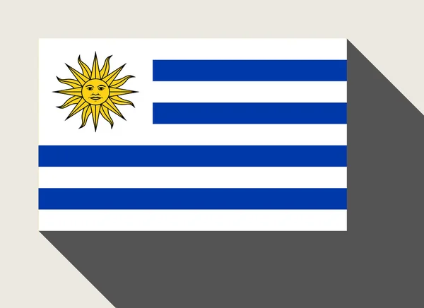 Bandera de Uruguay en diseño web plano —  Fotos de Stock