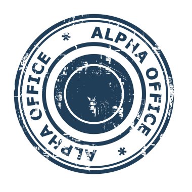 Alfa Office iş kavramı damgası
