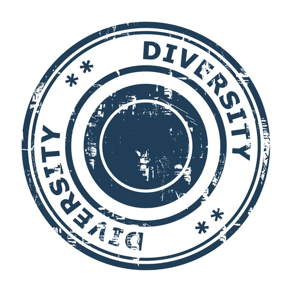 Diversiteit business concept Rubberstempel — Stockfoto