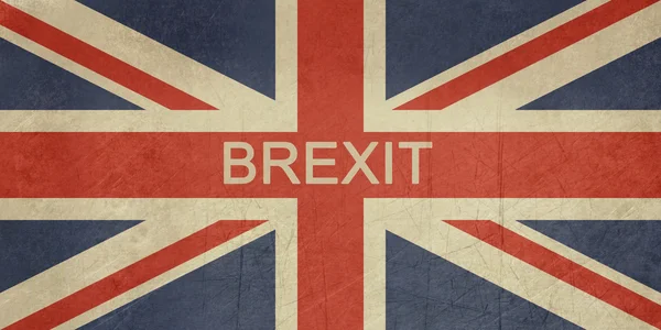 Grunge Regno Unito Brexit Flag — Foto Stock
