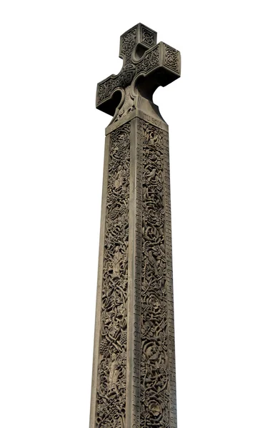 Middeleeuwse Keltisch kruis geïsoleerd — Stockfoto