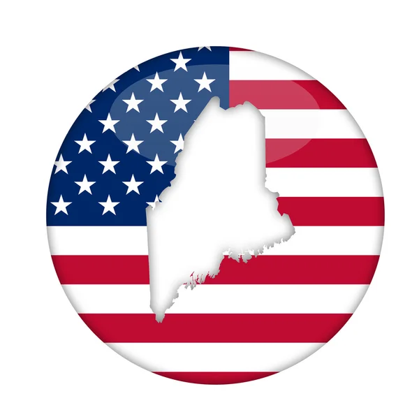 Maine staten av Amerika badge — Stockfoto