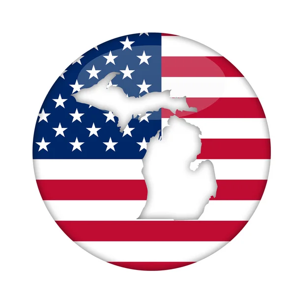 Michigan state of America badge — Stock Photo, Image