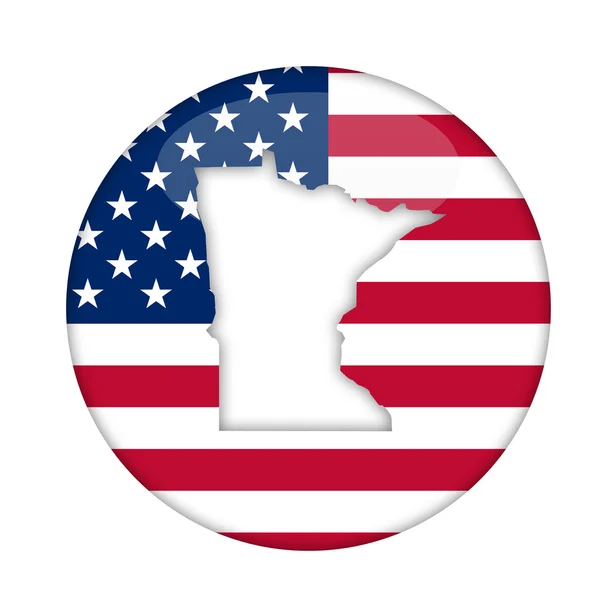 Minnesota state of America badge — Stock Photo, Image