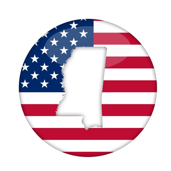 Mississippi state av Amerika badge — Stockfoto