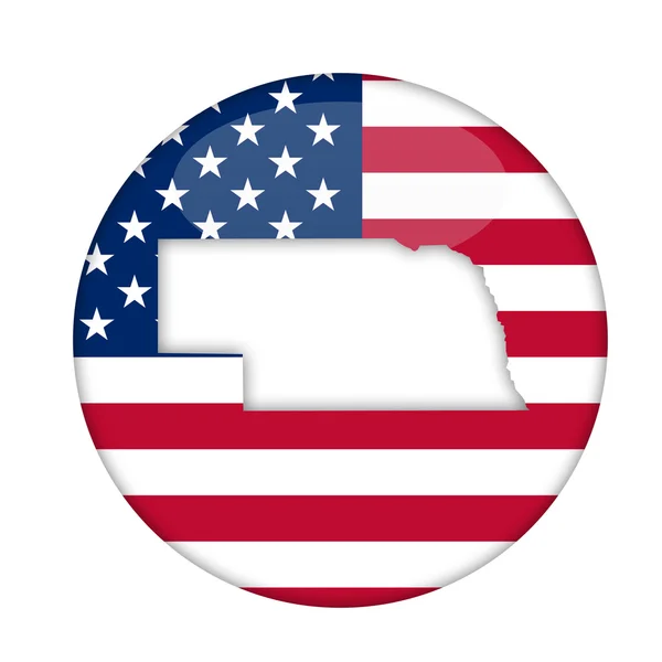 Nebraska state of America badge — Stock Photo, Image