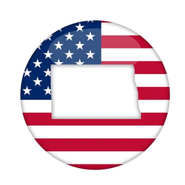 North Dakota state av Amerika badge — Stockfoto