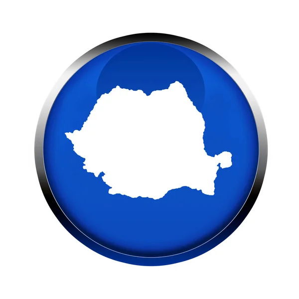 Romania map button — Stock Photo, Image