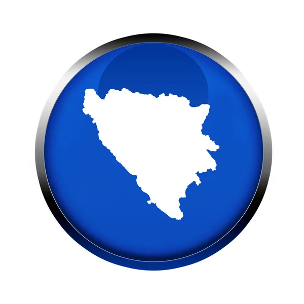 Bósnia e Herzegovina mapa botão — Fotografia de Stock