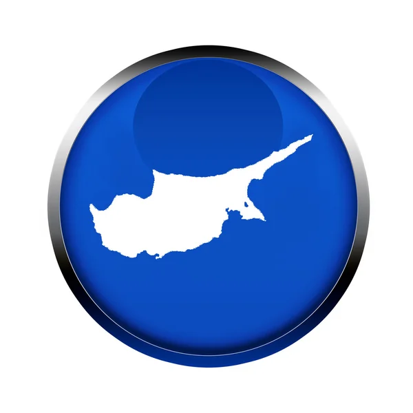 Kıbrıs harita düğmesini — Stok fotoğraf