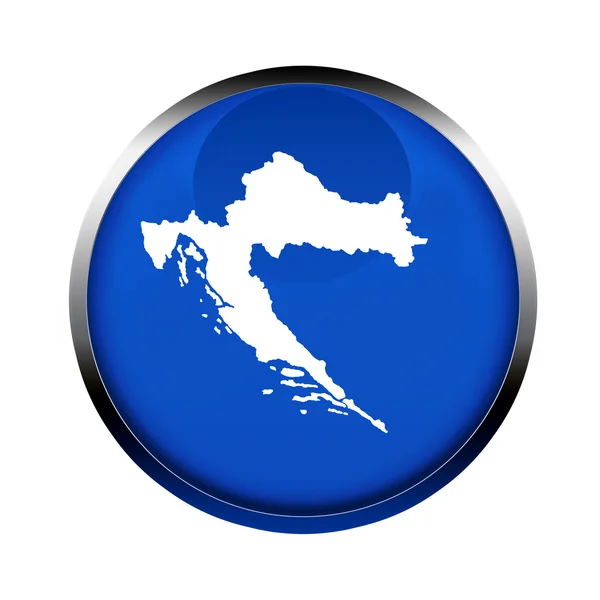 Kroatien map button — Stockfoto