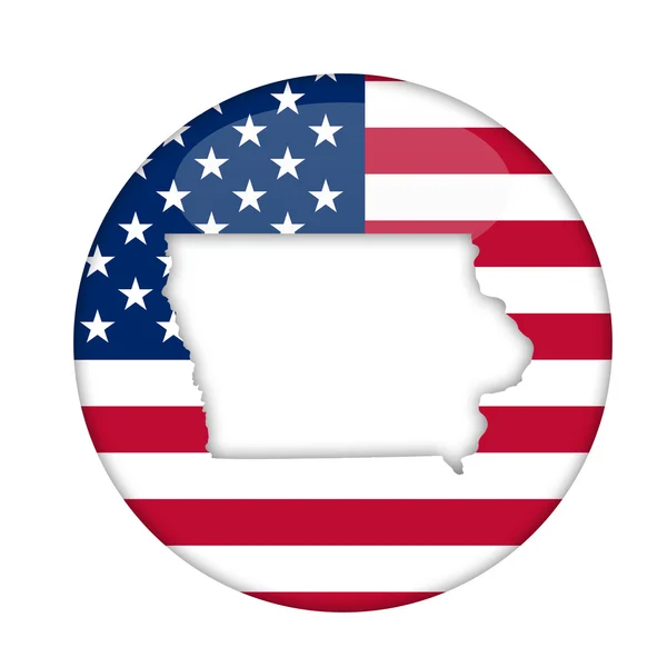 Iowa state av Amerika badge — Stockfoto