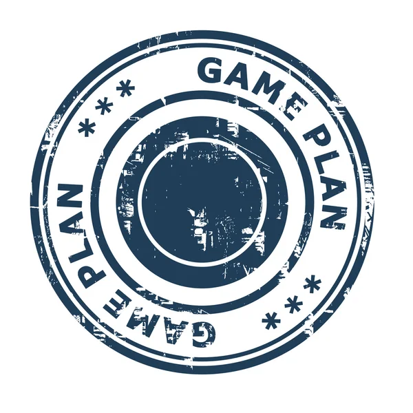 Game Plan concetto di business timbro di gomma Fotografia Stock
