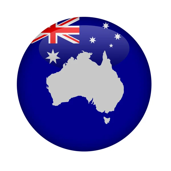 Australien map button — Stockfoto