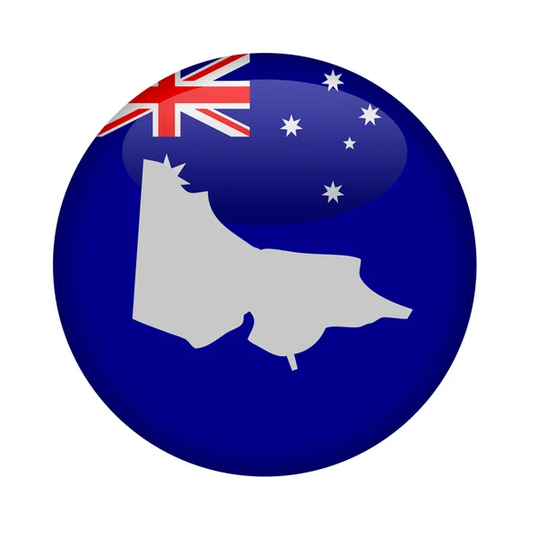 Australia estado de Victoria botón de mapa —  Fotos de Stock