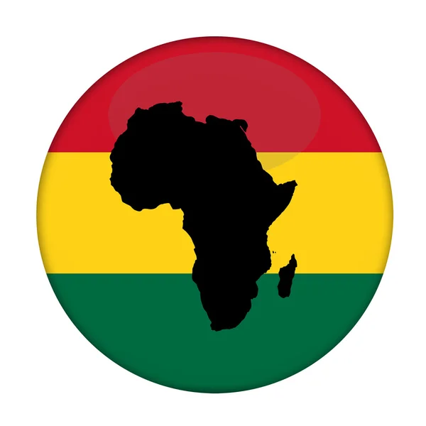 Pulsante bandiera Continente dell'Africa — Foto Stock