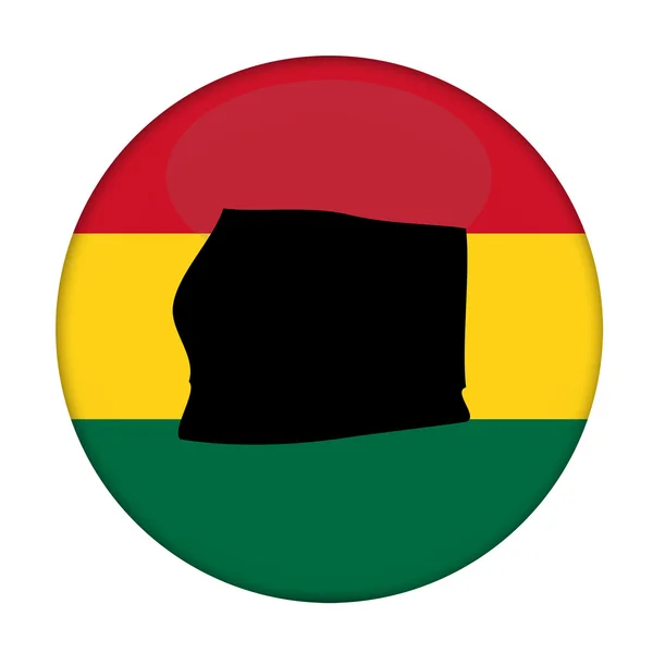 Equatorial Guinea map on a Rastafarian flag button — Stock Photo, Image