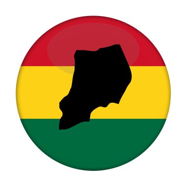 Uganda harita üzerinde bir Rastafarian bayrak düğmesini