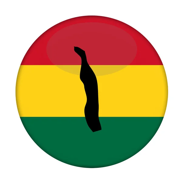 Mapę Togo na przycisku Flaga Rastafarian — Zdjęcie stockowe