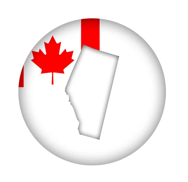 Canada alberta state map flagge button — Stockfoto