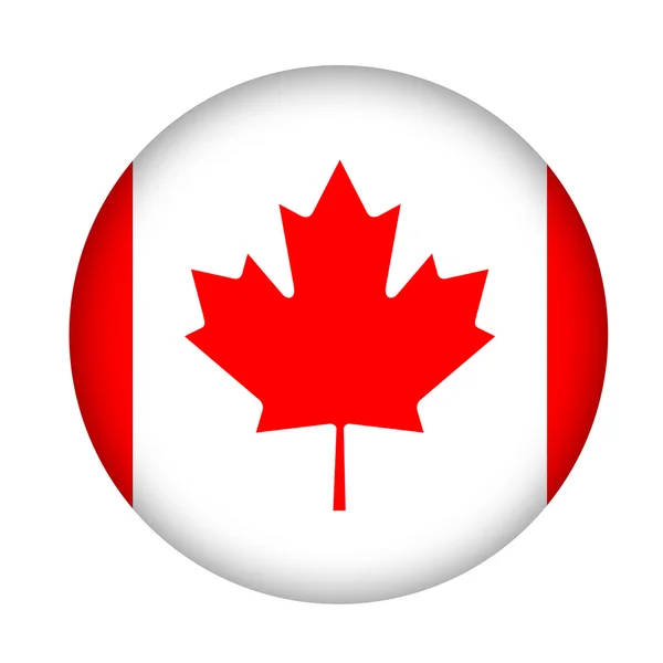 Canada flagga knapp — Stockfoto