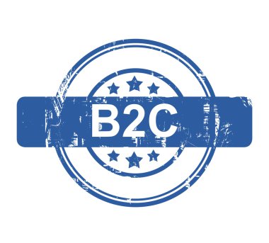 B2c iş kavramı damgası