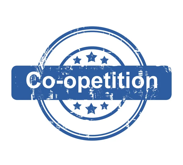 Co-opetition iş kavramı damgası — Stok fotoğraf