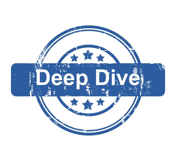 Francobollo del concetto di Deep Dive — Foto Stock