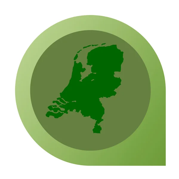 Ізольована Нідерланди карту маркер pin — стокове фото
