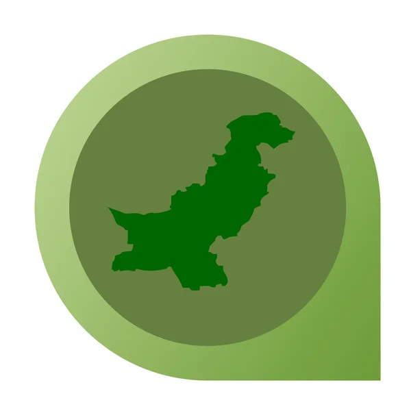 Geïsoleerde Pakistan kaart marker pin — Stockfoto