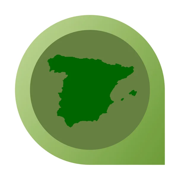 Isolated Spain map marker pin — Stock Photo, Image