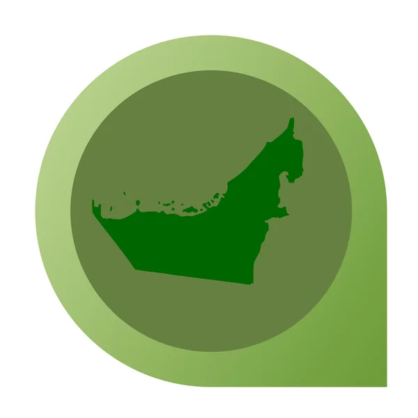 İzole Birleşik Arap Emirlikleri harita işaretleyici PIN — Stok fotoğraf