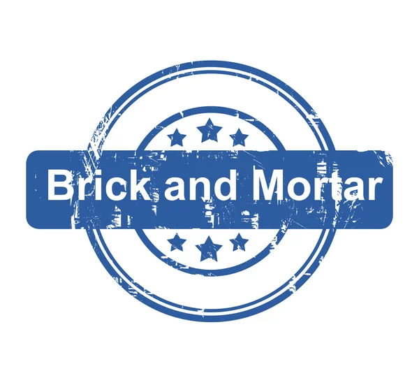 Brick and Mortar concetto di business timbro Foto Stock