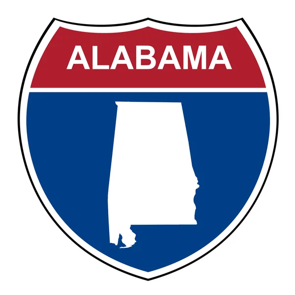 Escudo de carretera interestatal de Alabama — Foto de Stock