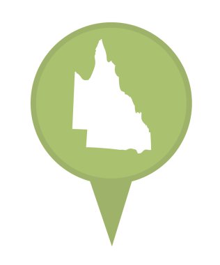 Avustralya Queensland State harita işaretleyici PIN