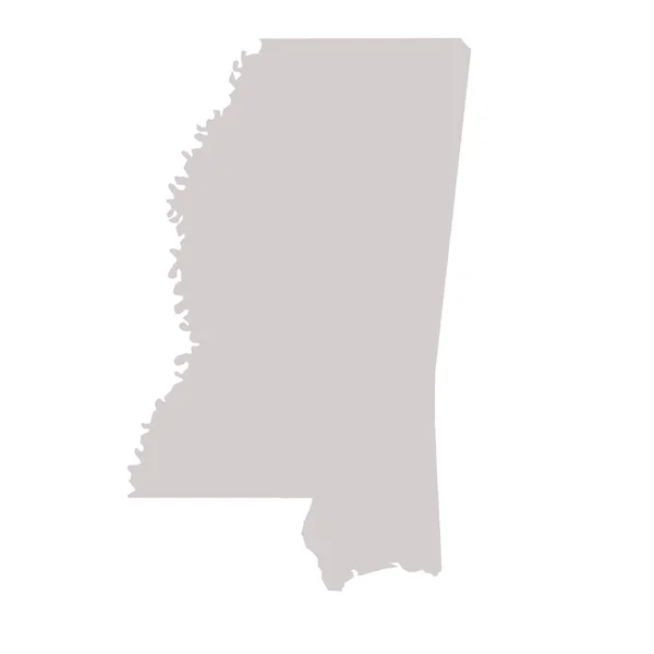 Karte des Staates Mississippi — Stockfoto