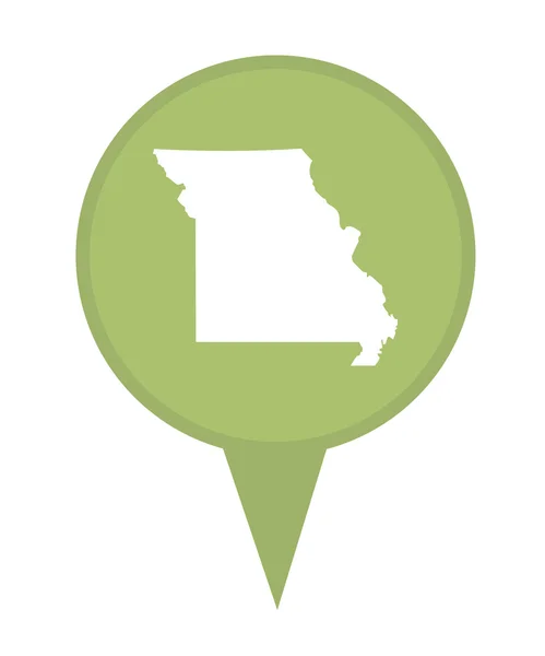 State of Missouri map pin — Stock Photo, Image