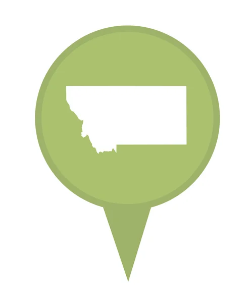State of Montana map pin — Stock Photo, Image