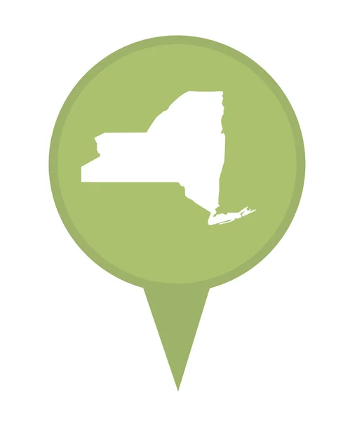 Staten New York karta pin — Stockfoto