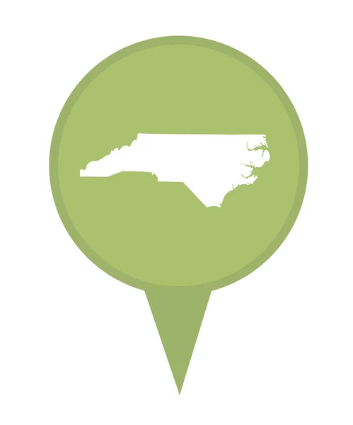 State of North Carolina map pin — Stock Photo, Image